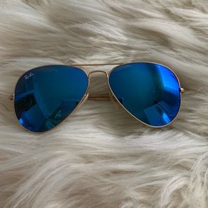 Ray Ban Blue AVIATOR FLASH LENSES